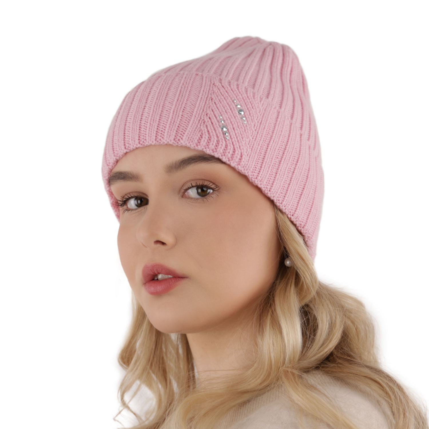 Dam vintermössa, grå, 100% Merino Ull, Ariga