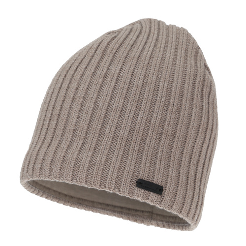 Dam vintermössa, mörkbeige, med merinull, Soletta