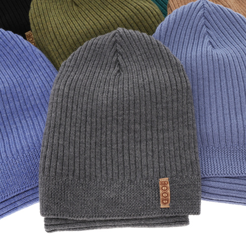 Pojke höst/vår set: mössa och tubhalsduk, blå, 100% Merino Ull, Chester