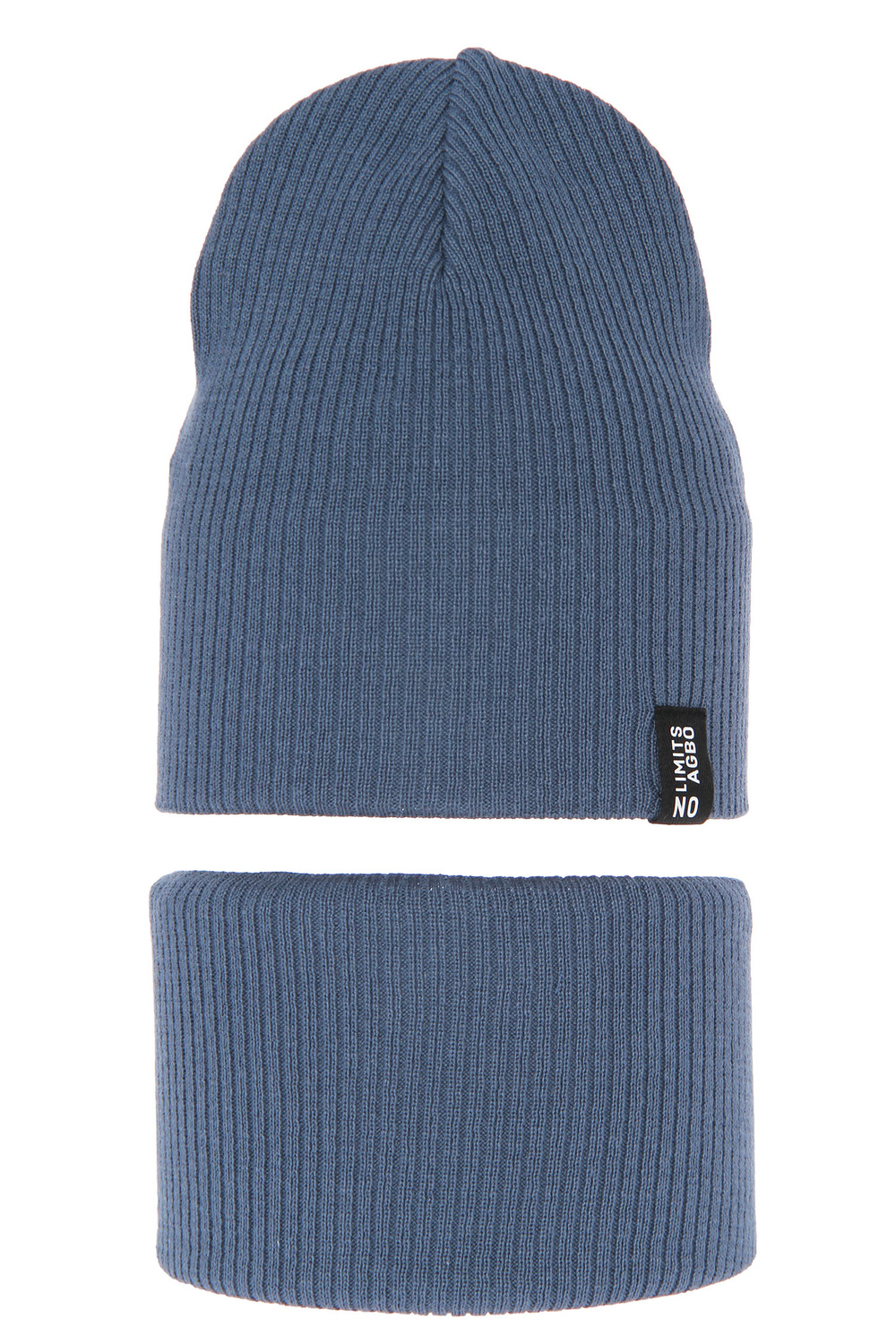 Pojke höst/vår set: mössa och halsduk, blå, med bomull, Tunis