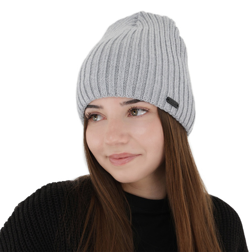 Dam vintermössa, beige, med merinull, Soletta
