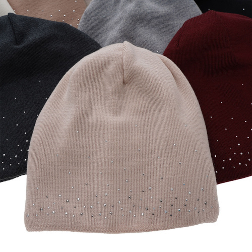 Dam vintermössa, beige, med merinull, Minerwa