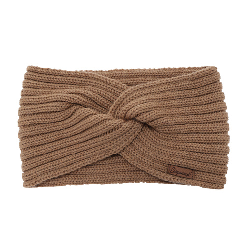 Dam vinter pannband, camel, 100% Merino Ull, Veka