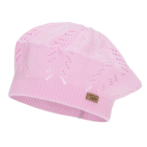 Flicka höst/vår beret, rosa, Kevira