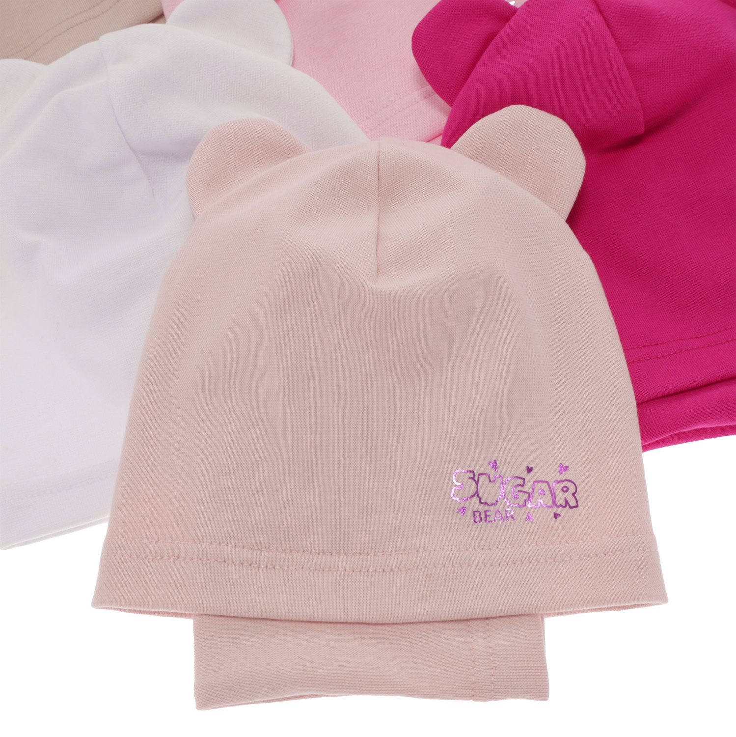 Flicka höst/vår set: mössa och halsduk, rosa, bomull, Cyntia