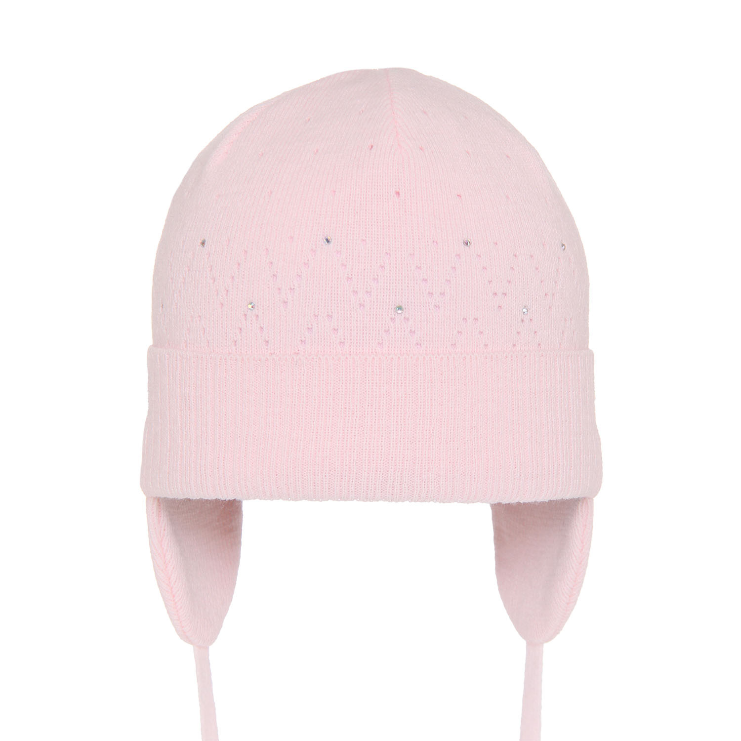 Flicka höst/vår mössa, rosa, med knytband, Apka