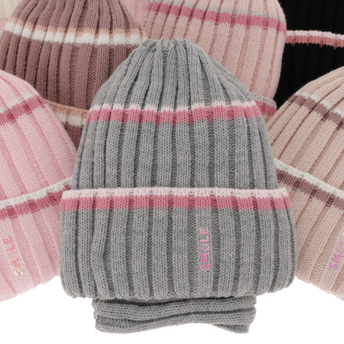 Flicka vinter set: mössa och tubhalsduk, rosa, Judit