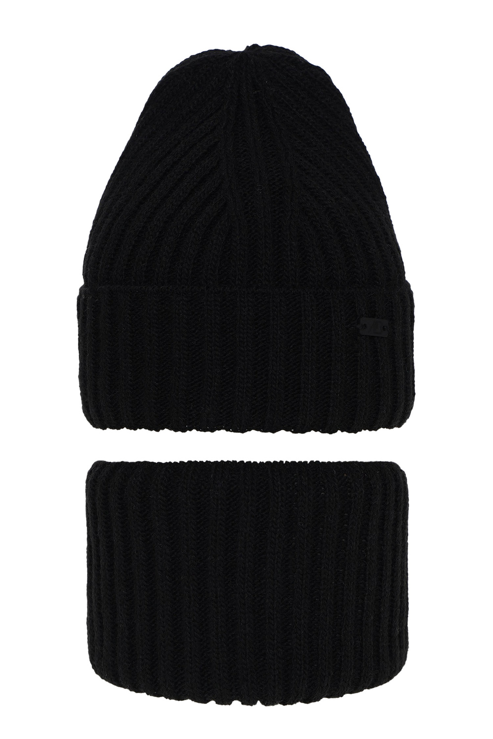 Pojke vinter set: mössa och tubhalsduk, svart, Zeno