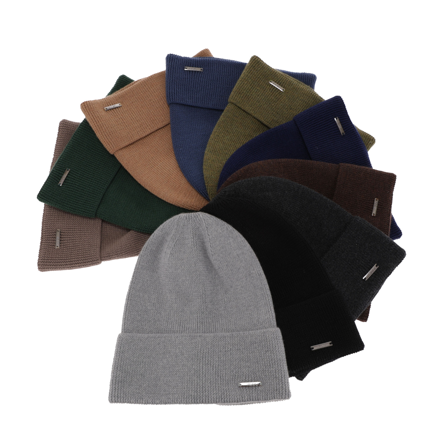 Herr vintermössa, grön, 100% Merino Ull, Memfis