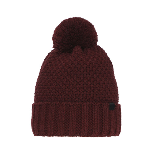 Pojke vintermössa, bordó, med pompom, Polins