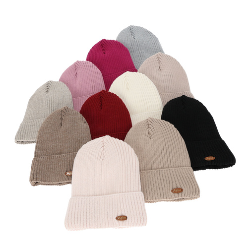 Mössa för kvinnor vinter, lila, med merinoullen Shila