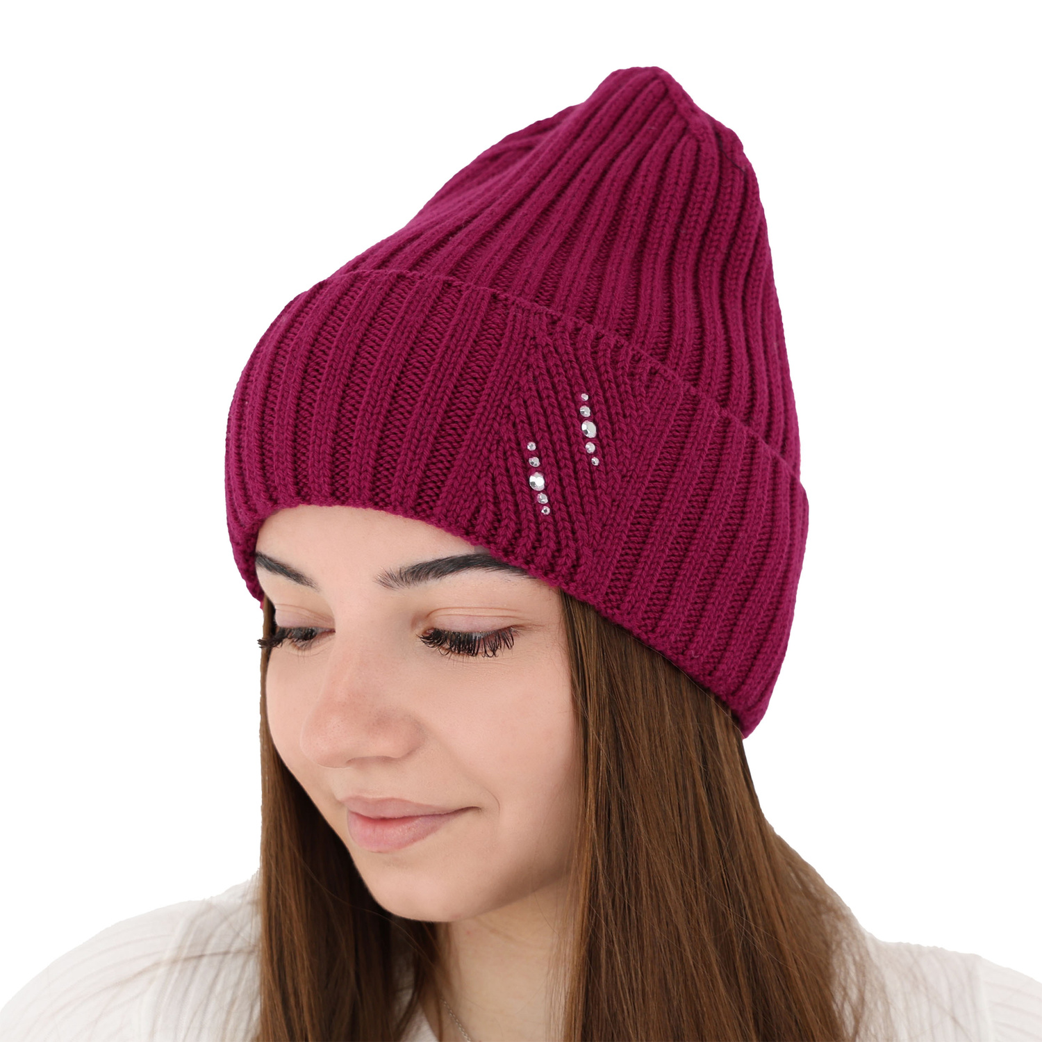 Dam vintermössa, grå, 100% Merino Ull, Ariga