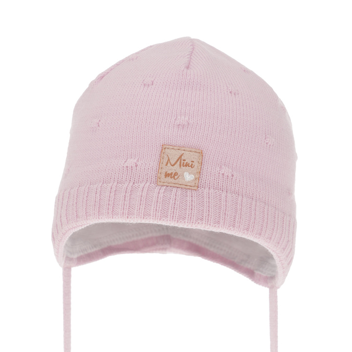 Flicka höst/vår mössa, lila, med knytband, Celine