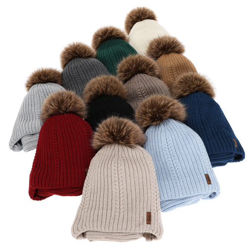 Pojke vinter set: mössa och tubhalsduk, bordeaux, med merinull, med knytband, Zongo