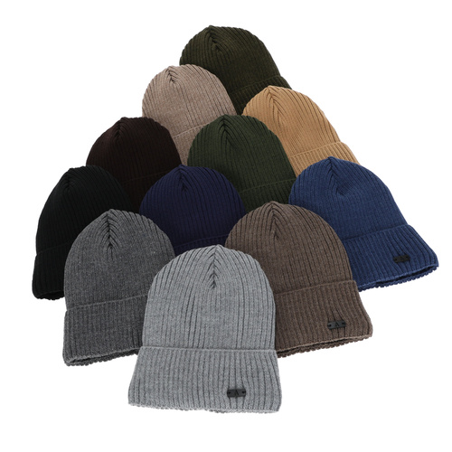 Mössa för män vinter, marinblå, med merino ull, Jeffrey