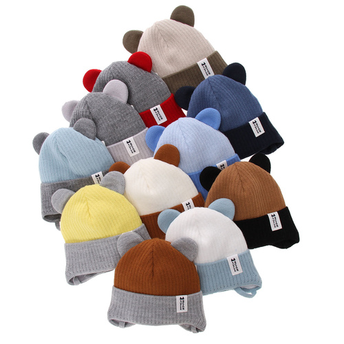 Pojke höst/vår mössa, grå, med knytband, Bruko