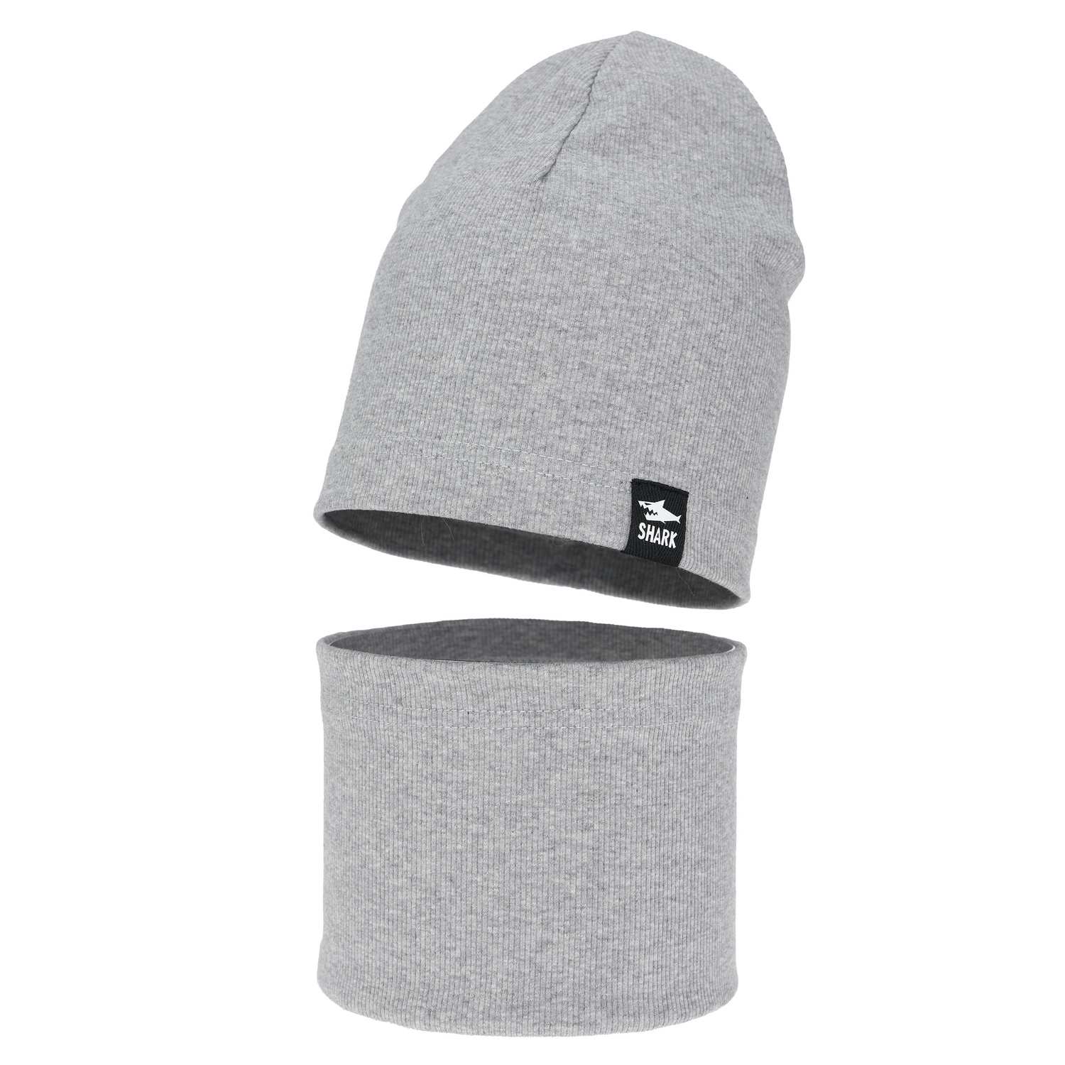 Pojke höst/vår set: mössa och halsduk, grå, Rumel