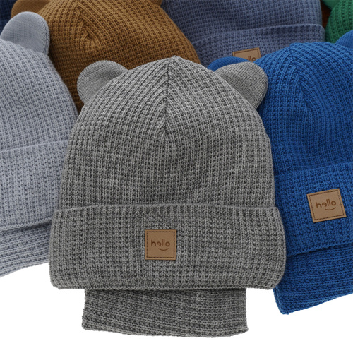 Pojke vinter set: mössa och tubhalsduk, mörkgrå, Michael