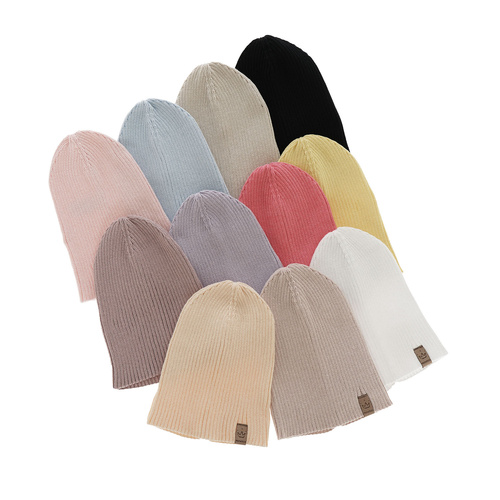 Flicka höst/vår mössa, svart, med bomull, Silana