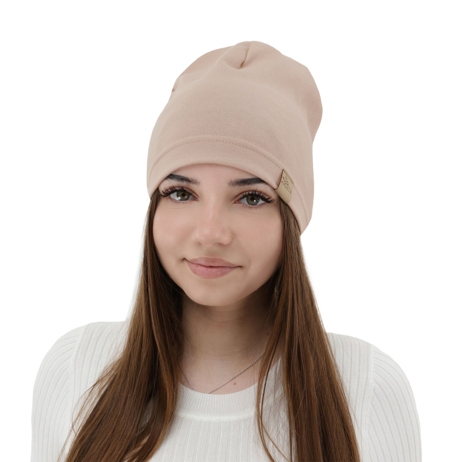 Dam höst/vår mössa, ljusbeige, bomull, Brema