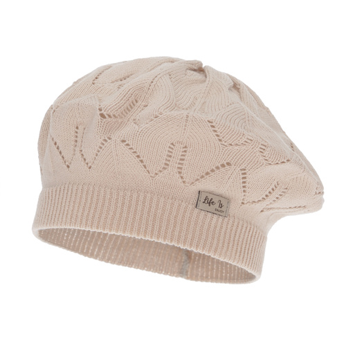 Flicka höst/vår beret, beige, Liveria