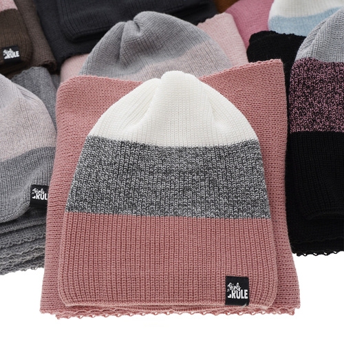 Flicka vinter set: mössa och halsduk, rosa, Kourtney
