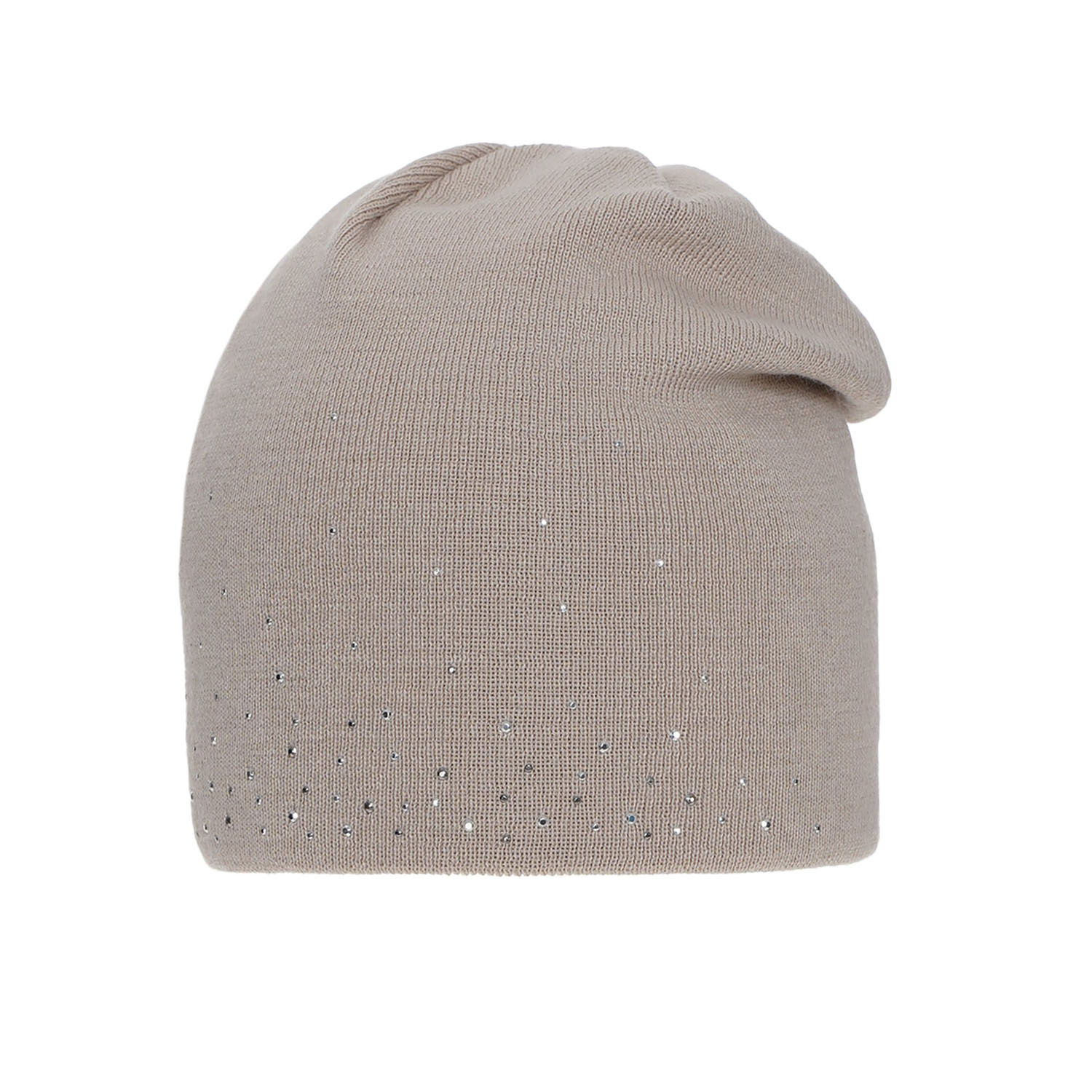 Dam vintermössa, beige, med merinull, Minerwa