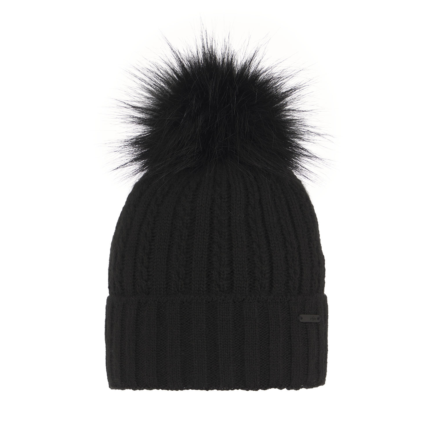 Dam vintermössa, svart, med pompom, Karizma