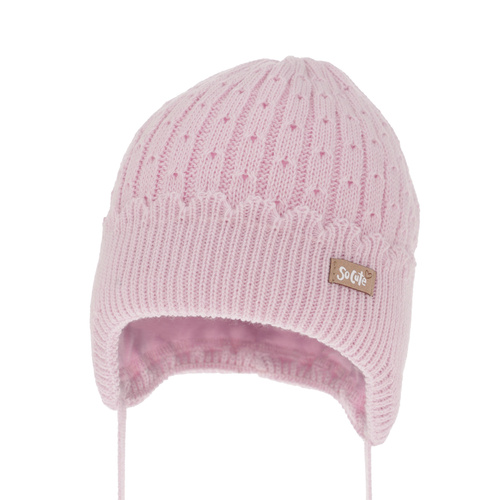 Flicka höst/vår mössa, lila, med knytband, Tema