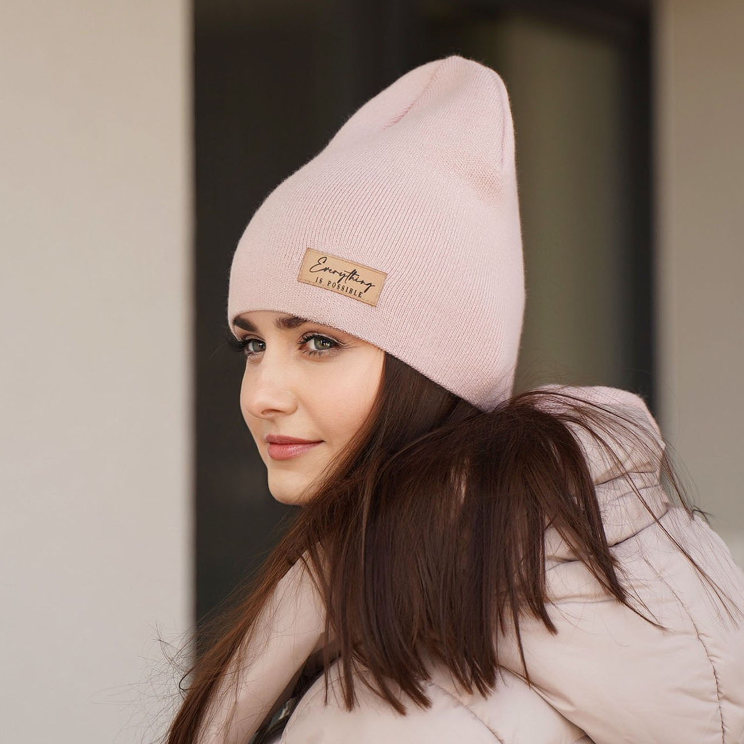 Dam höst/vår set: mössa och halsduk, creme, Zula