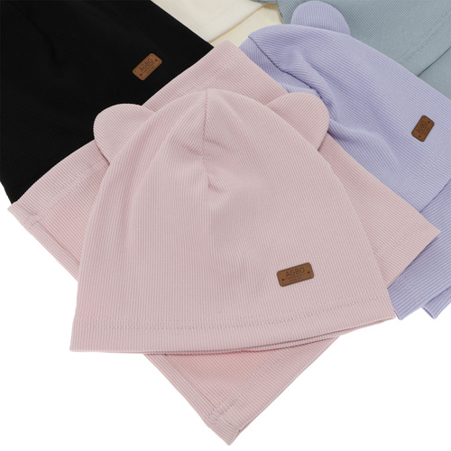 Flicka höst/vår set: mössa och tubhalsduk, av bomull, lila Georgea