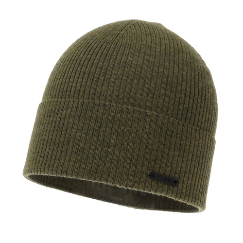 Herr höst/vår mössa, khaki, 100% Merino Ull, Fleur