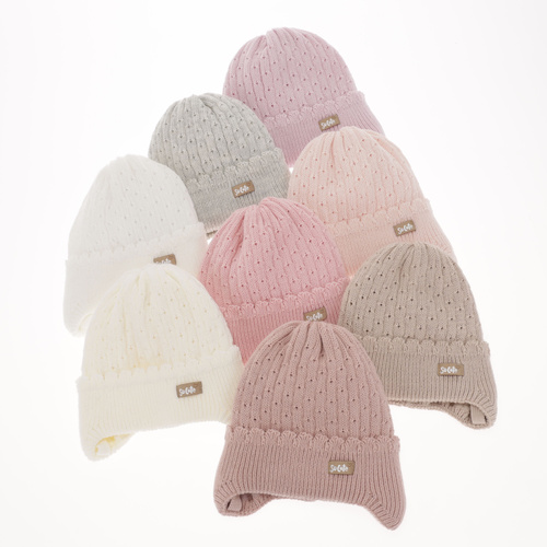 Flicka höst/vår mössa, vit, med knytband, Tema