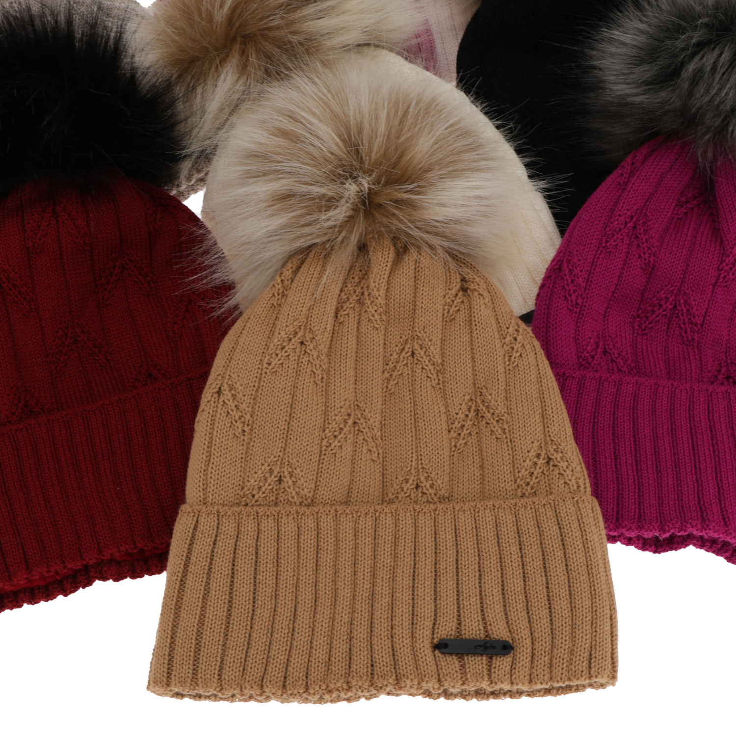 Dam vintermössa, camel, med merinull, Talaria