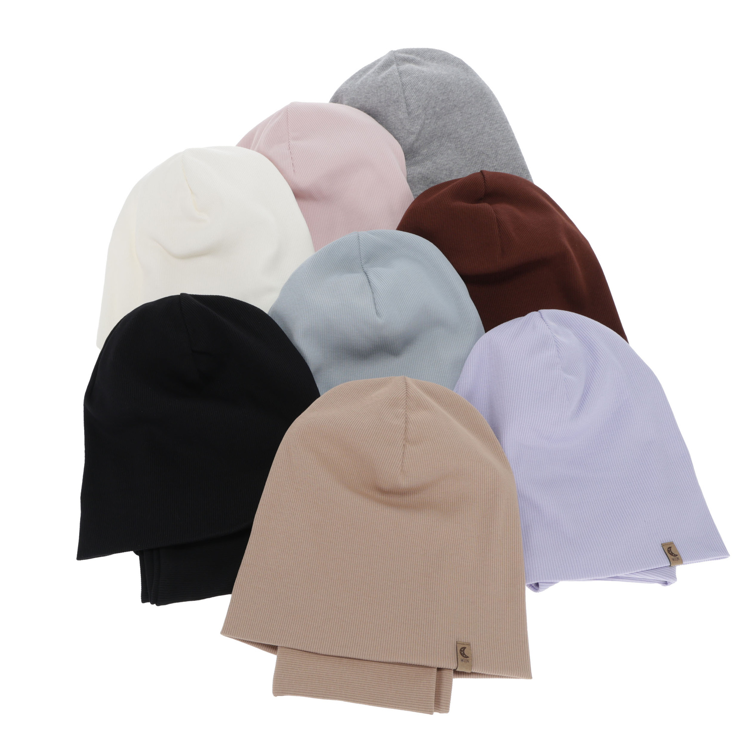 Flicka höst/vår set: mössa och tubhalsduk, bomull, beige, Bravura