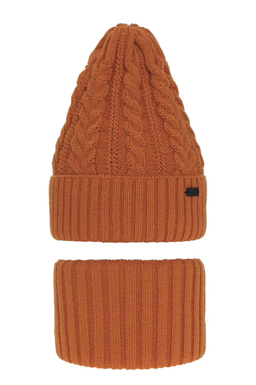 Pojke vinter set: mössa och halsduk, orange, Med pompom, Colins
