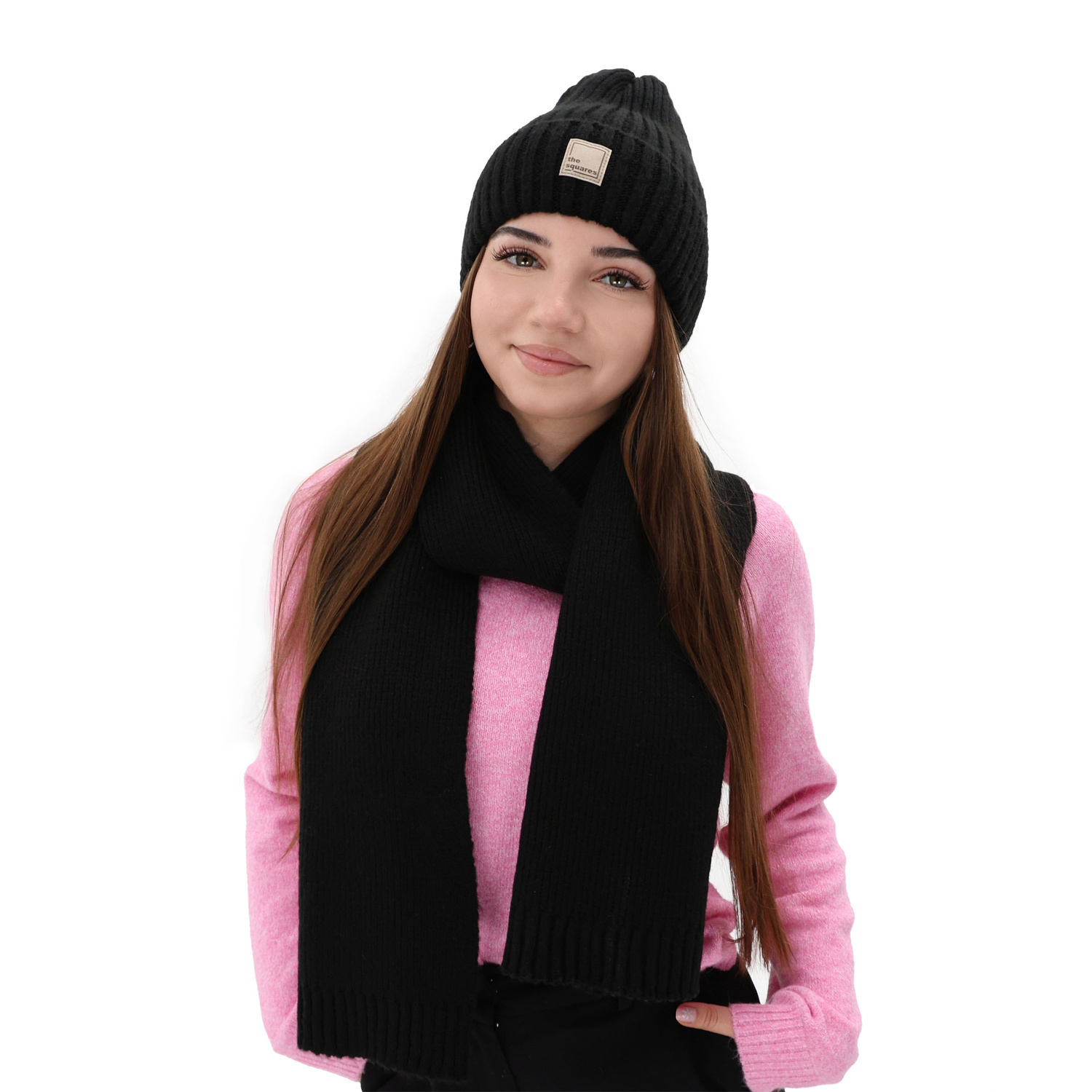 Dam vinter halsduk, beige, ull, Loretta