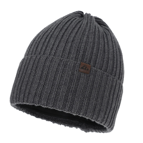 Herr vintermössa, grå, med merinull, Huno