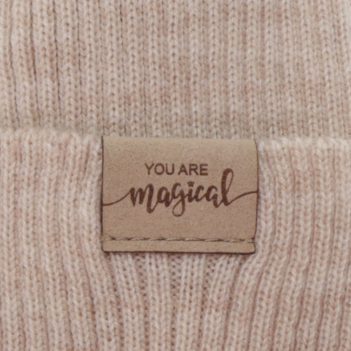 Flicka höst/vår set: mössa och tubhalsduk, ljusrosa, 100% Merino Ull, Magenta