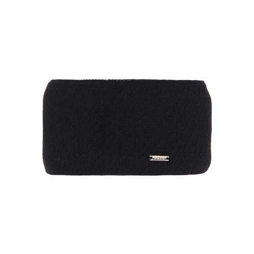 Dam vinter pannband, svart, med merinull, Katrina