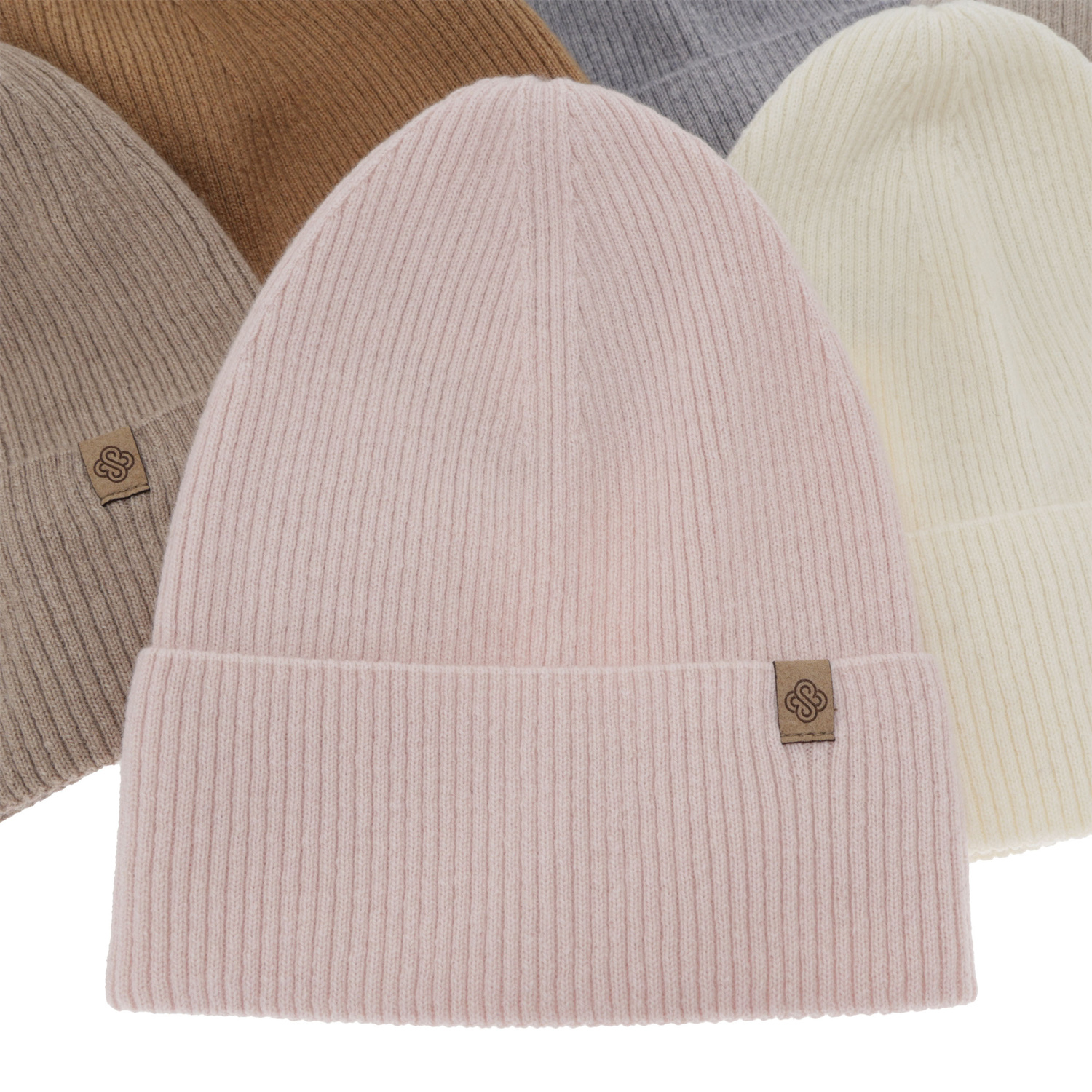 Dam höst/vintermössa, beige, med merinull och kaschmir, Alineta