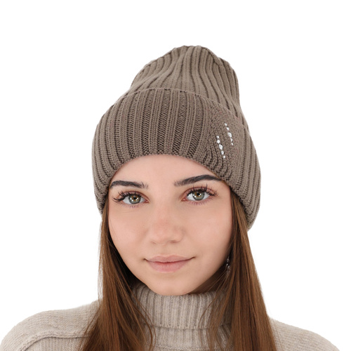 Dam vintermössa, rosa, 100% Merino Ull, Ariga