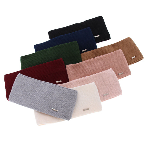 Dam vinter pannband, svart, med merinull, Katrina