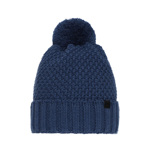 Pojke vintermössa, blå, med pompom, Polins