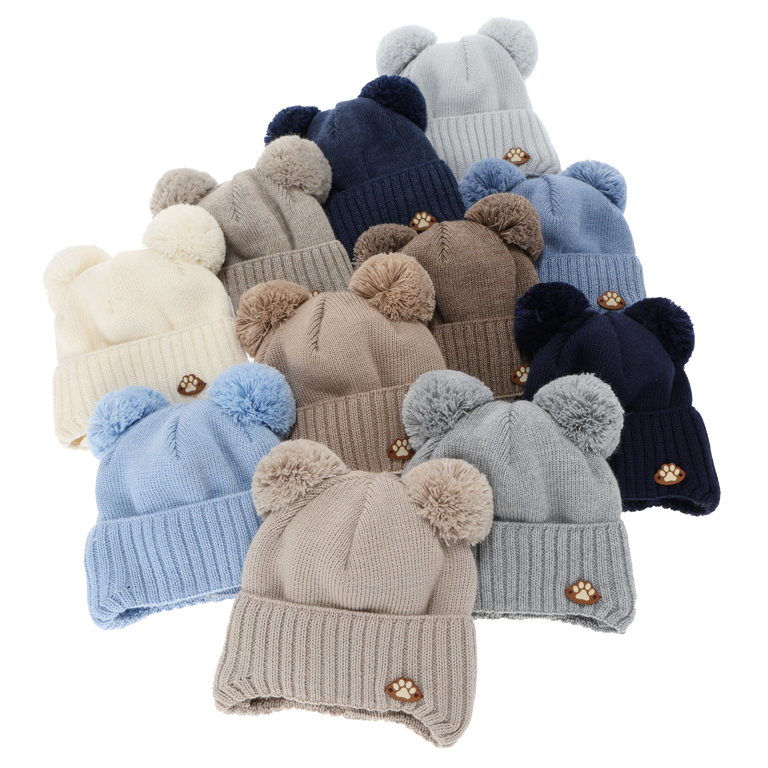 Pojke vintermössa, med knytband, med merinull, blå, Rimini