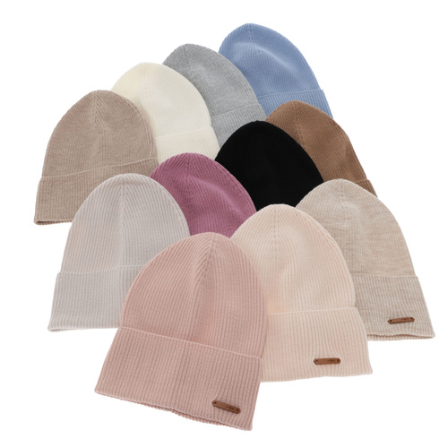 Dam höst/vinter mössa, rosa, 100% Merino Ull, Flerra