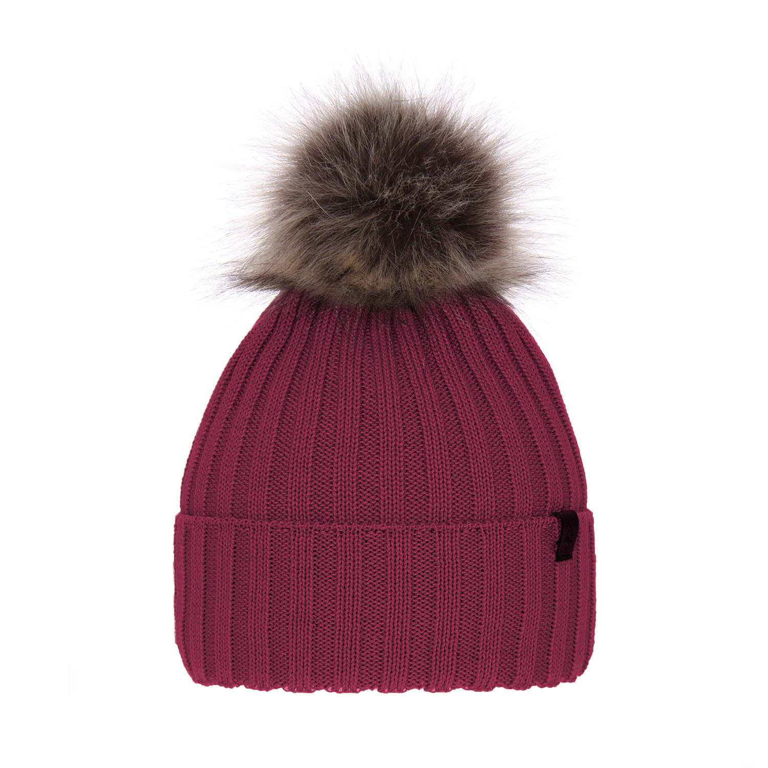 Dam vintermössa, rosa, med merinull, Texa