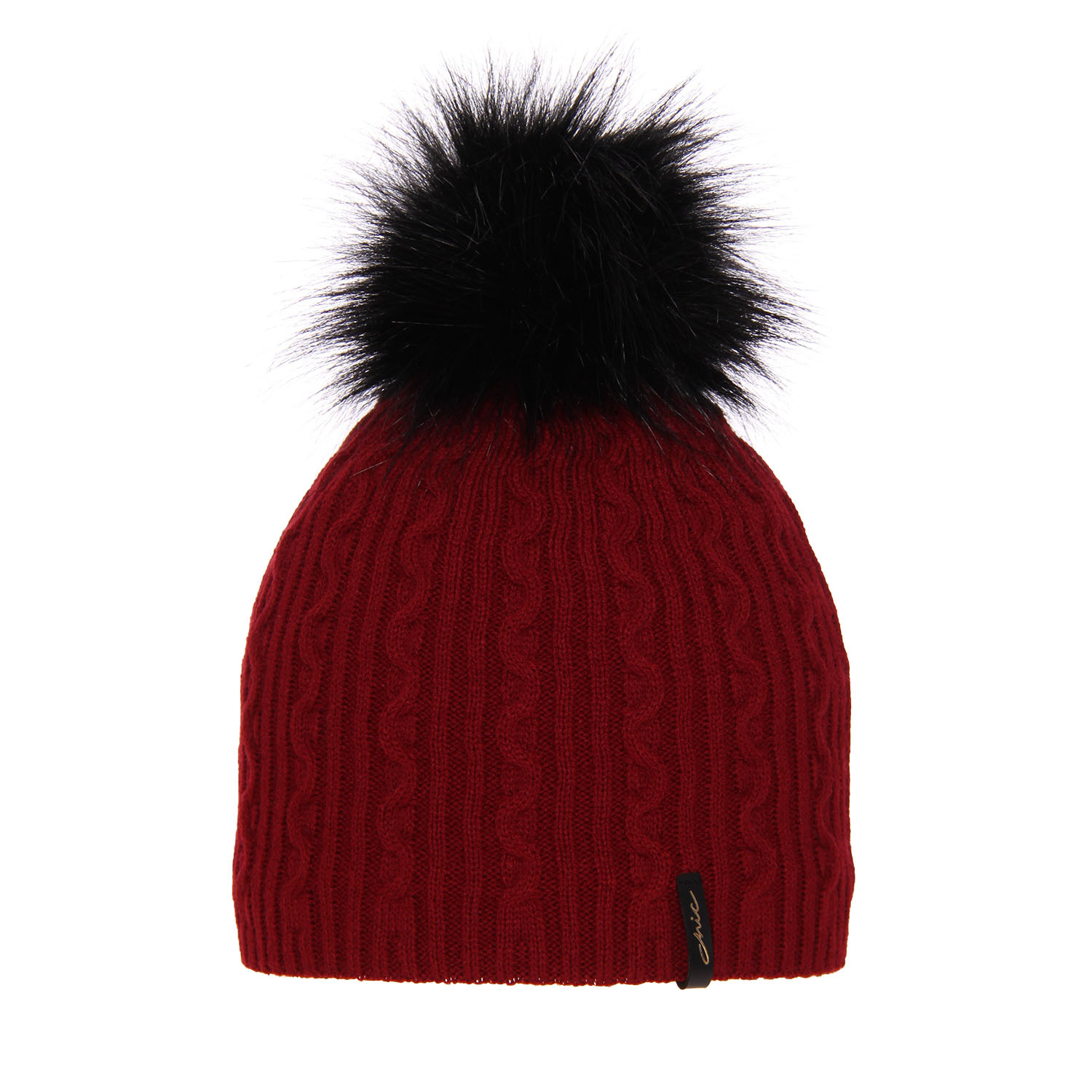 Dam vintermössa, bordo, med pompom, Xena