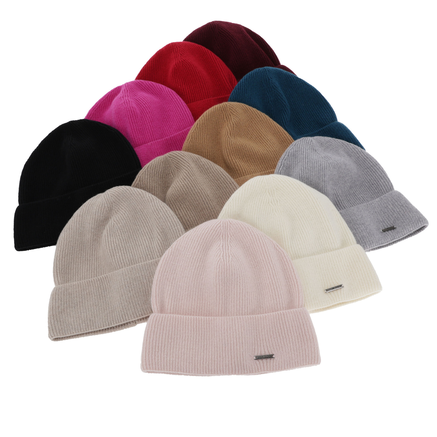 Dam vinter mössa, ljusbeige, med merino ull med kashmir, Sindra