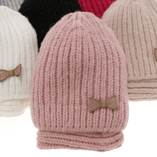 Flicka vinter set: mössa och halsduk, rosa, Ingrid